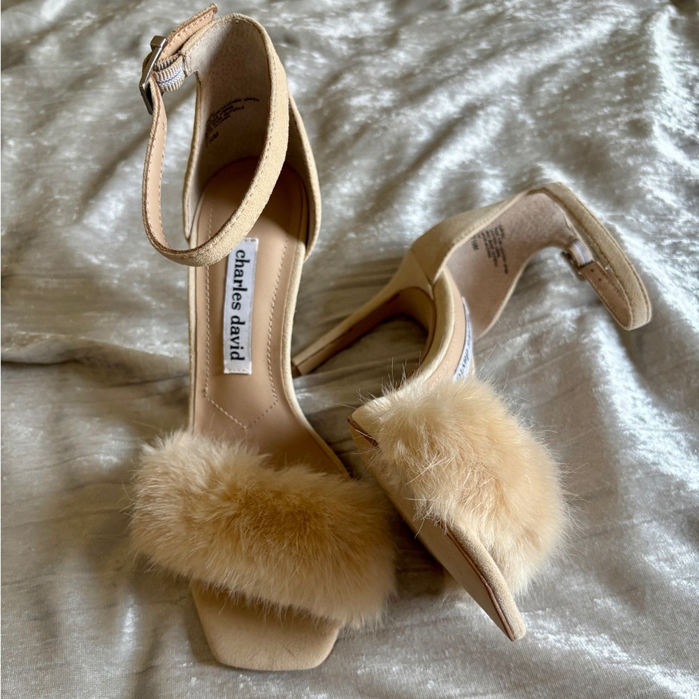 Beautiful Faux Fur Heeled Sandal
